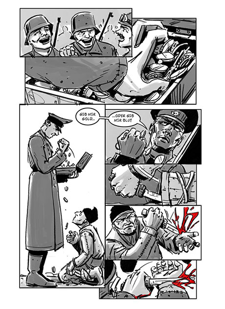 Storyboard from DEAD SNOW 2 (2014), Director Tommy Wirkola