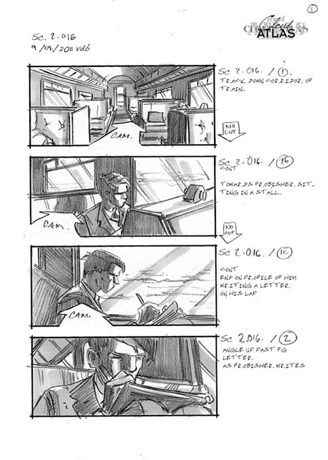 Storyboard from SERENA (2014), Director Susanne Bier